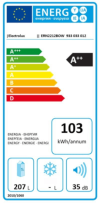 etiquette energie frigo