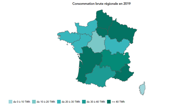 Consommation électrique moyenne France