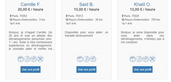 Déménageurs collaboratif pas cher