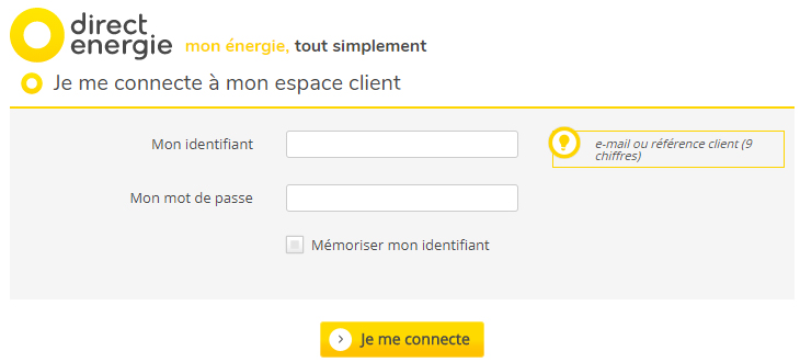 Direct Energie mon compte espace client
