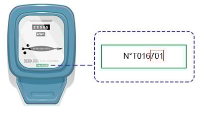 Numéro compteur électromécanique