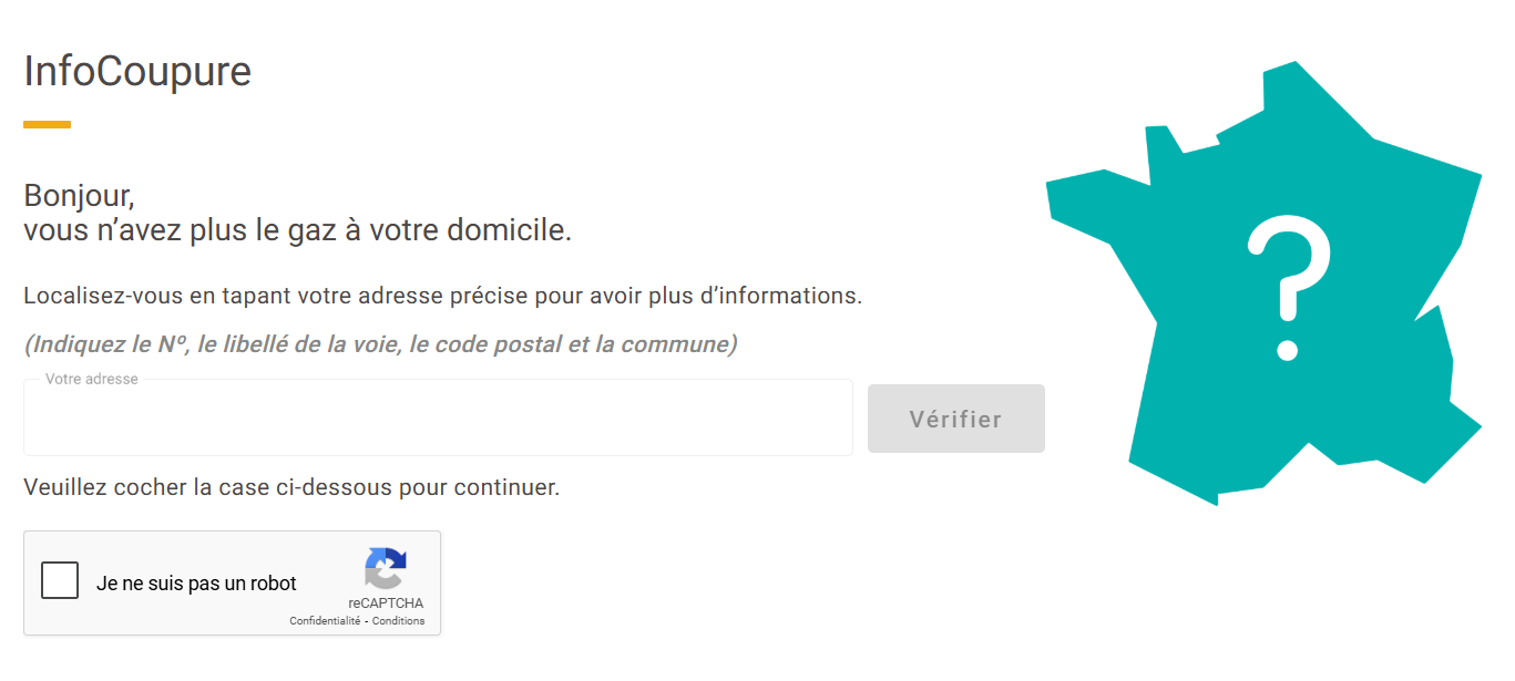 infocoupure GRDF