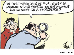 Etat des lieux : trou dans le mur