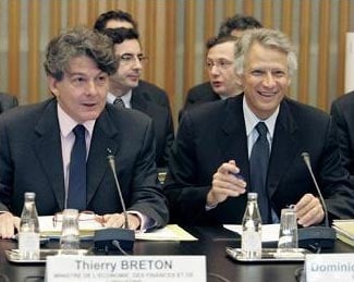 Dominique de Villepin et Thierry Breton