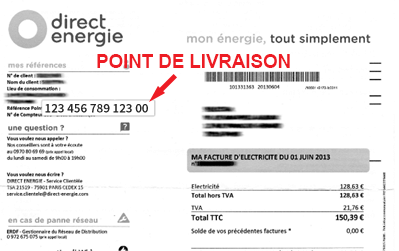 pdl sur facture d'électricité