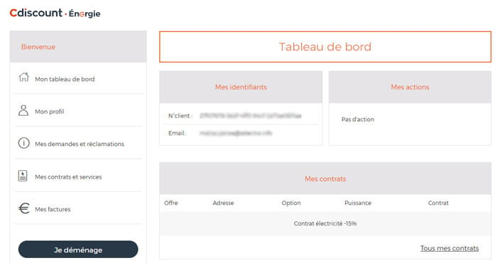 Espace personnel Cdiscount Energie