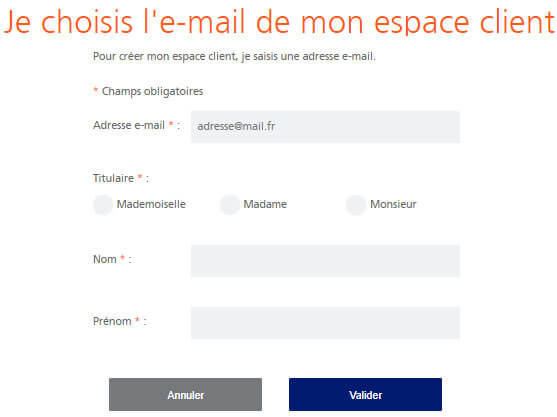 Créer Espace Client EDF Mon Compte