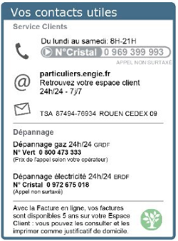 Contacts Facture Engie