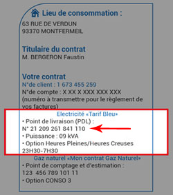 relevé compteur edf