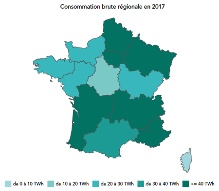 Consommation électrique moyenne France