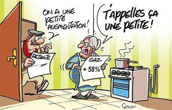 Hausse prix du gaz