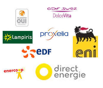 Logos des fournisseurs d'énergie en France