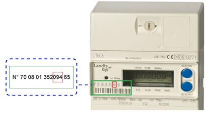 Matricule compteur électrique