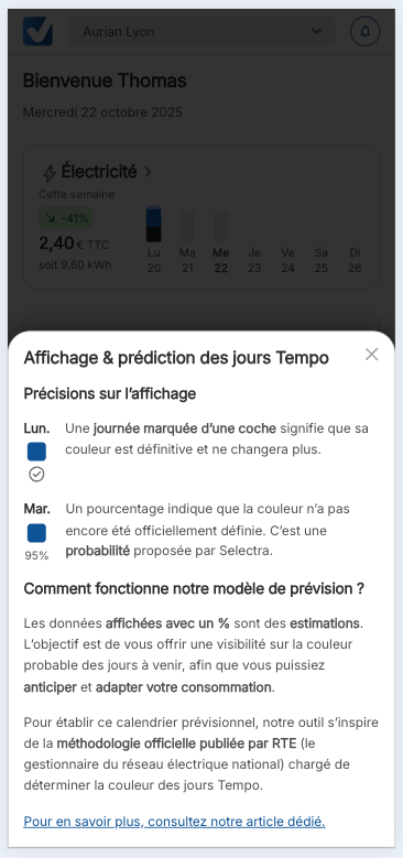capture d'écran Selectra