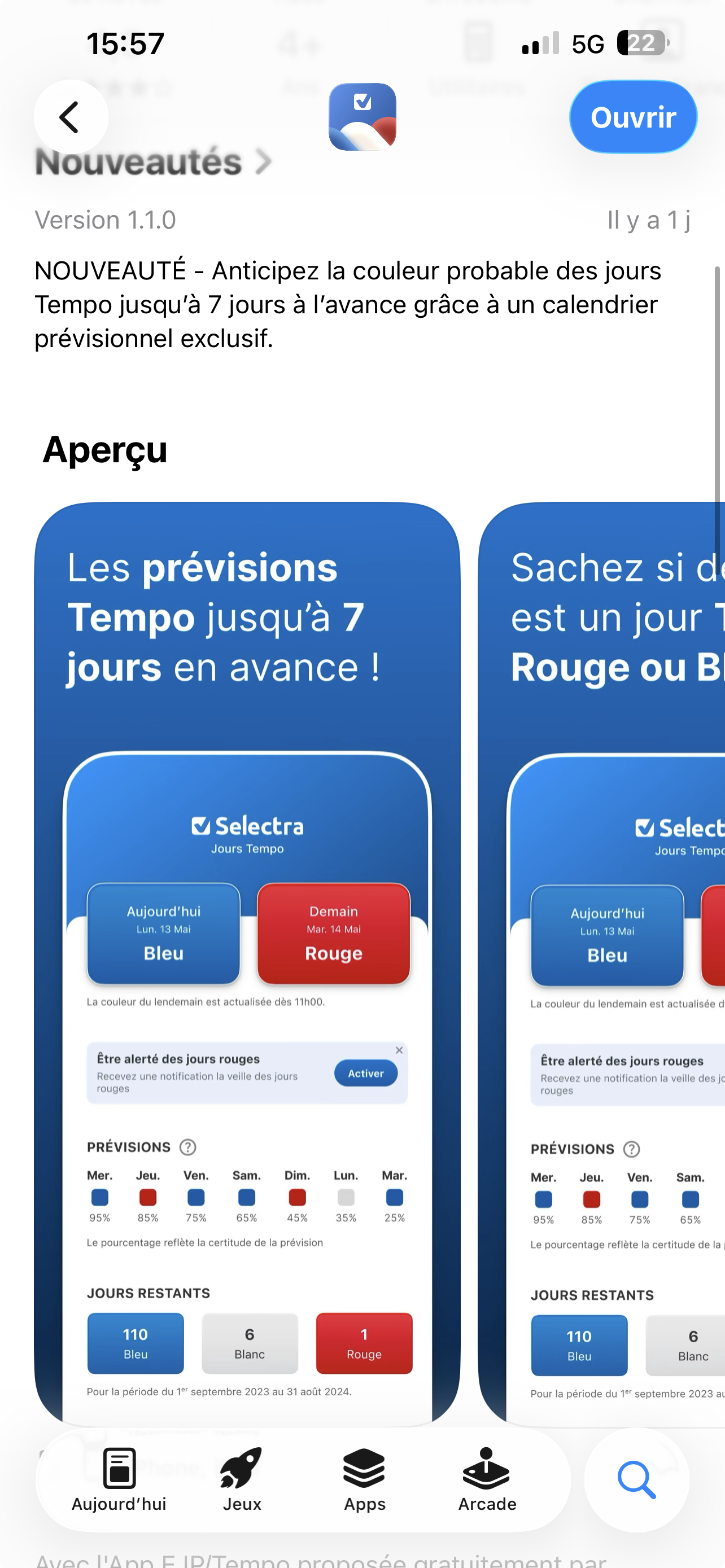 capture d'écran Selectra