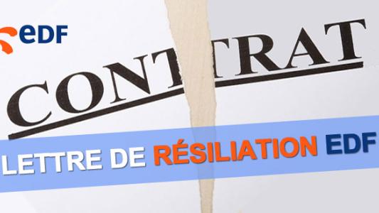 Lettre de résiliation EDF