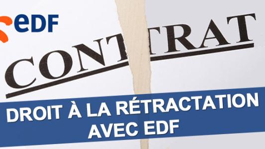 Rétractation EDF